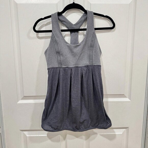 Lululemon Power Dance Tank Black‎ Grey Size 6 - Picture 4 of 7